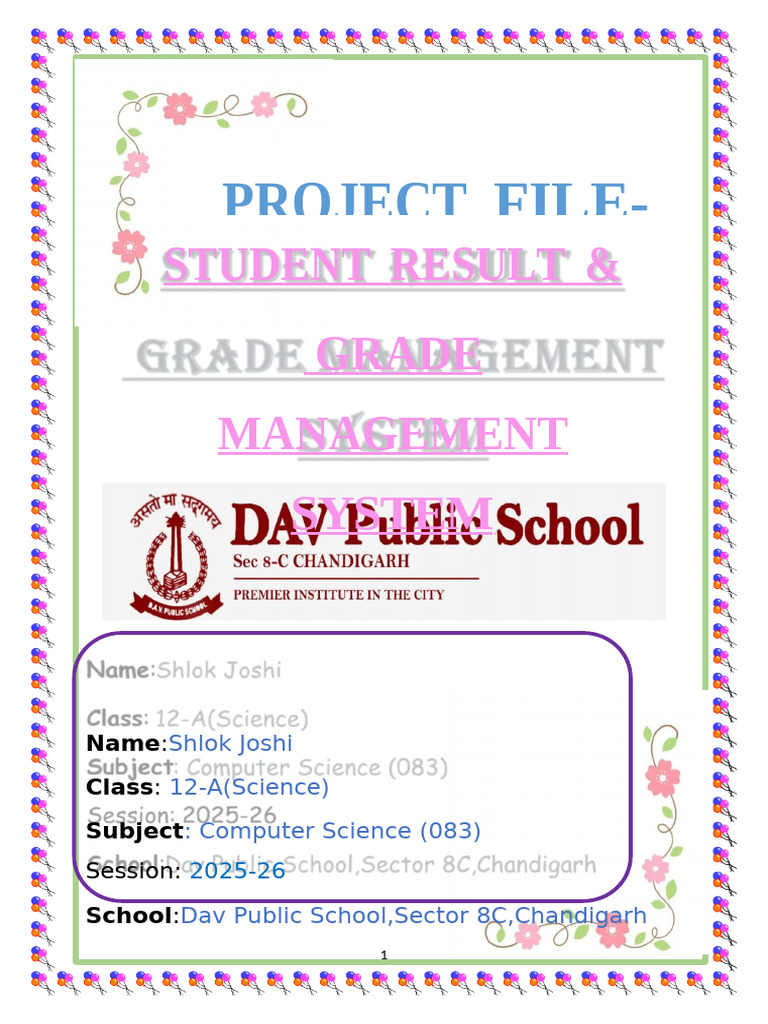 Project File Class 12A | PDF | Computer Programming | Databases