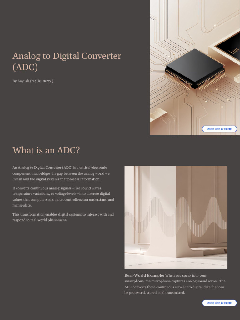 Analog to Digital Converter ADC | PDF | Analog To Digital Converter ...