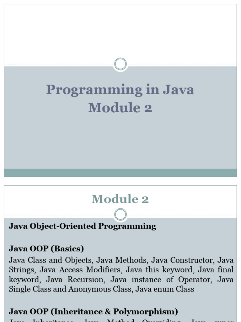 Module 2 .PPTX (1) Radhe Java | PDF | Method (Computer Programming ...