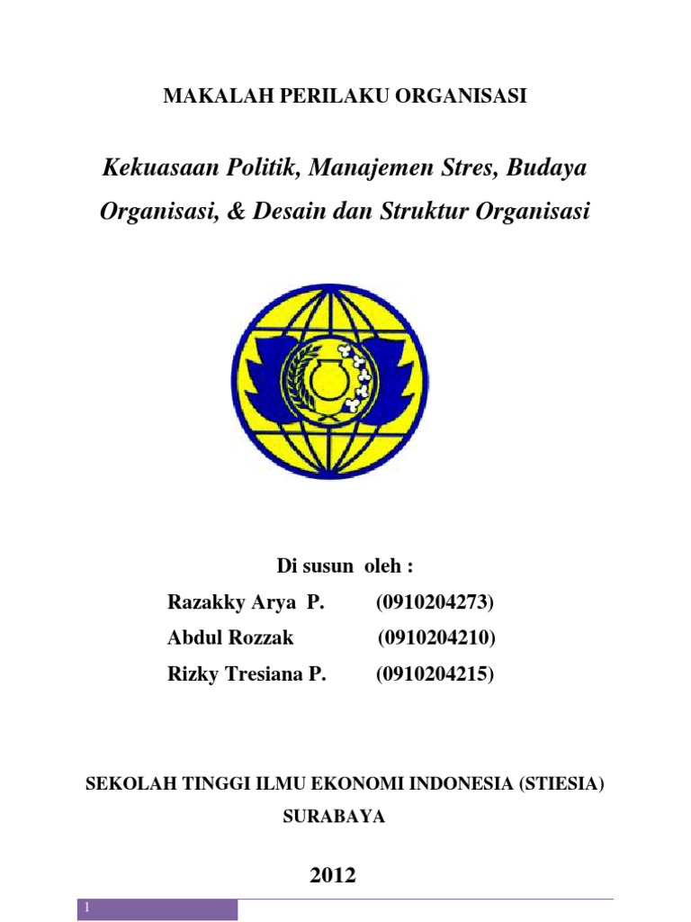 Makalah Perilaku Organisasi
