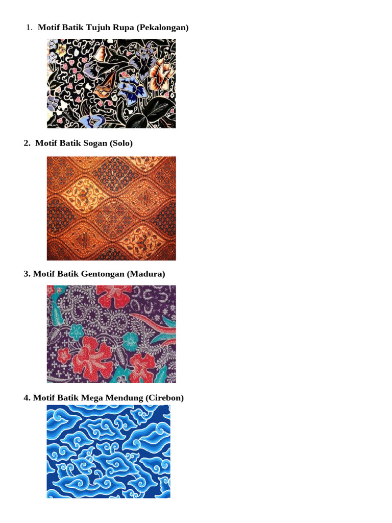 Motif Batik Tujuh Rupa | PDF