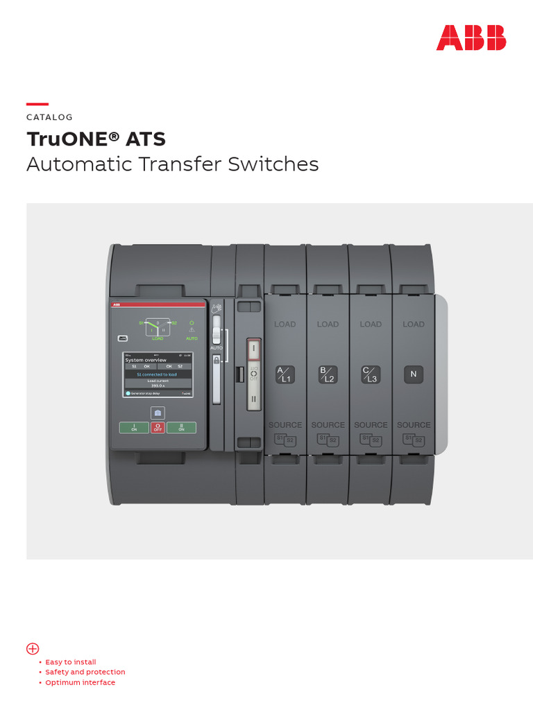 TruONE ATS Main Catalog 1SCC303008C0201 2025 | PDF | User Interface ...