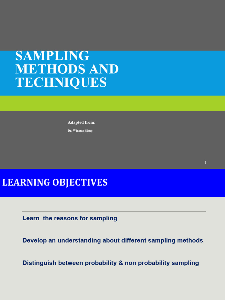 2-Sampling-Methods-and-Techniques-1 | PDF | Sampling (Statistics ...