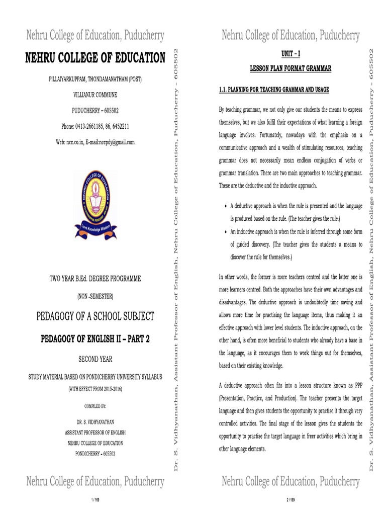 Pedagogy of English (Part - II) | PDF