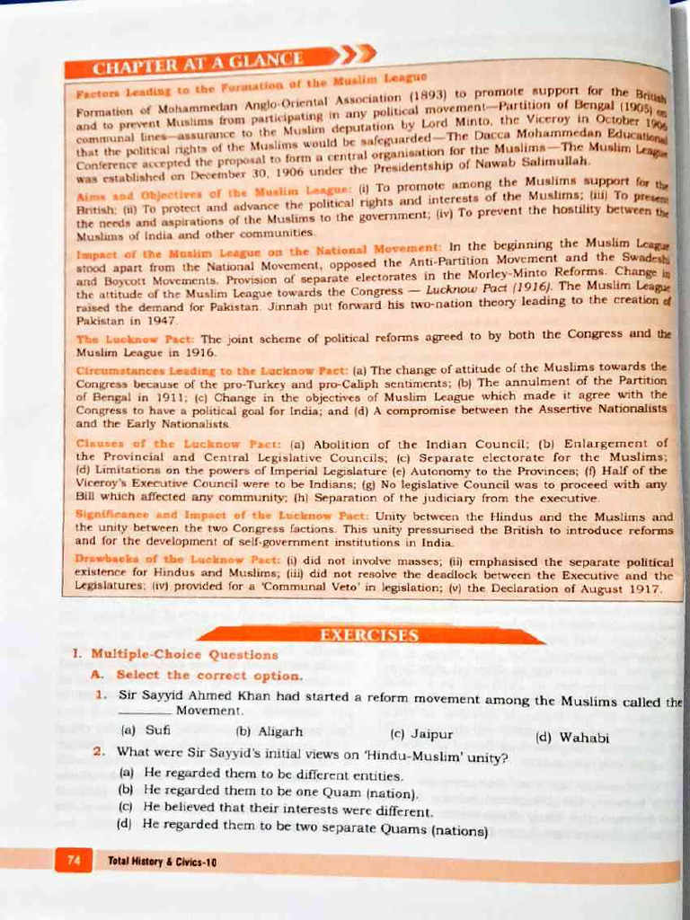 Chapter 5 History | PDF | All India Muslim League | Politics Of India