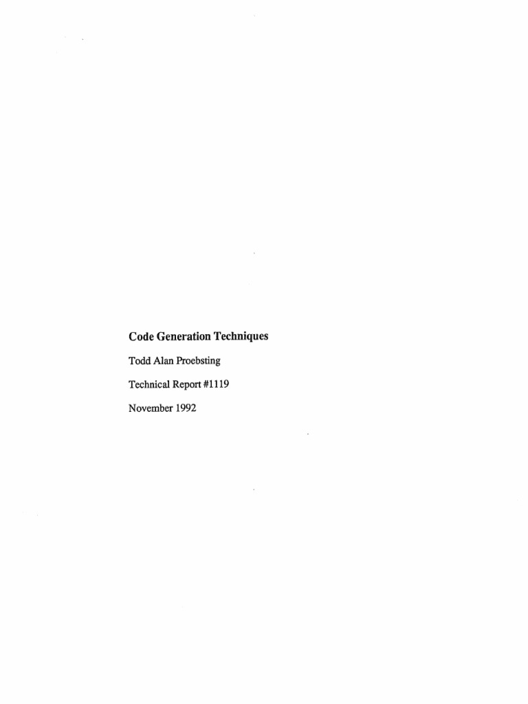 Code Generation Techniques | PDF