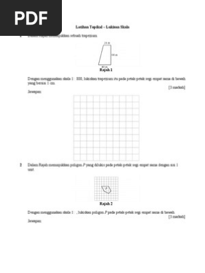 Soalan Latihan Lukisan Berskala Tingkatan 3