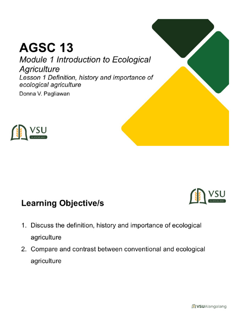 AGSC-13-Module-1 | PDF