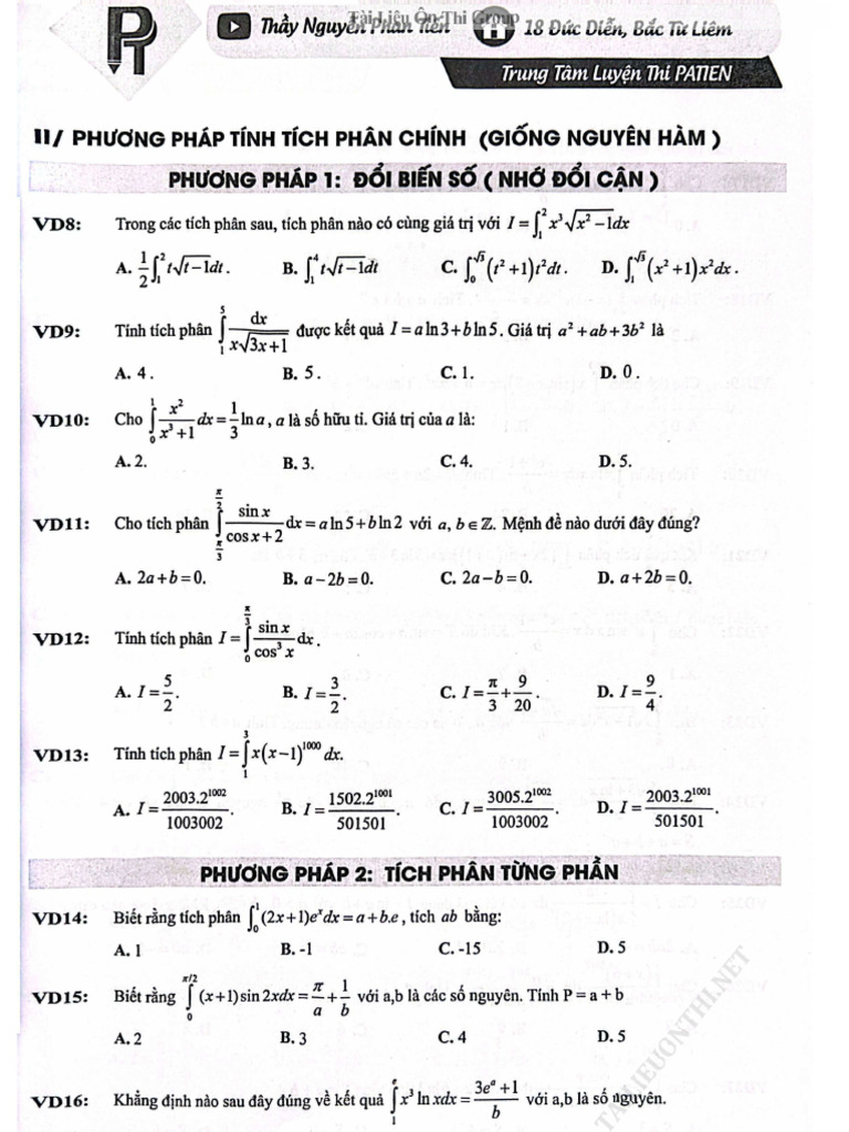 TICH PHAN 1 | PDF