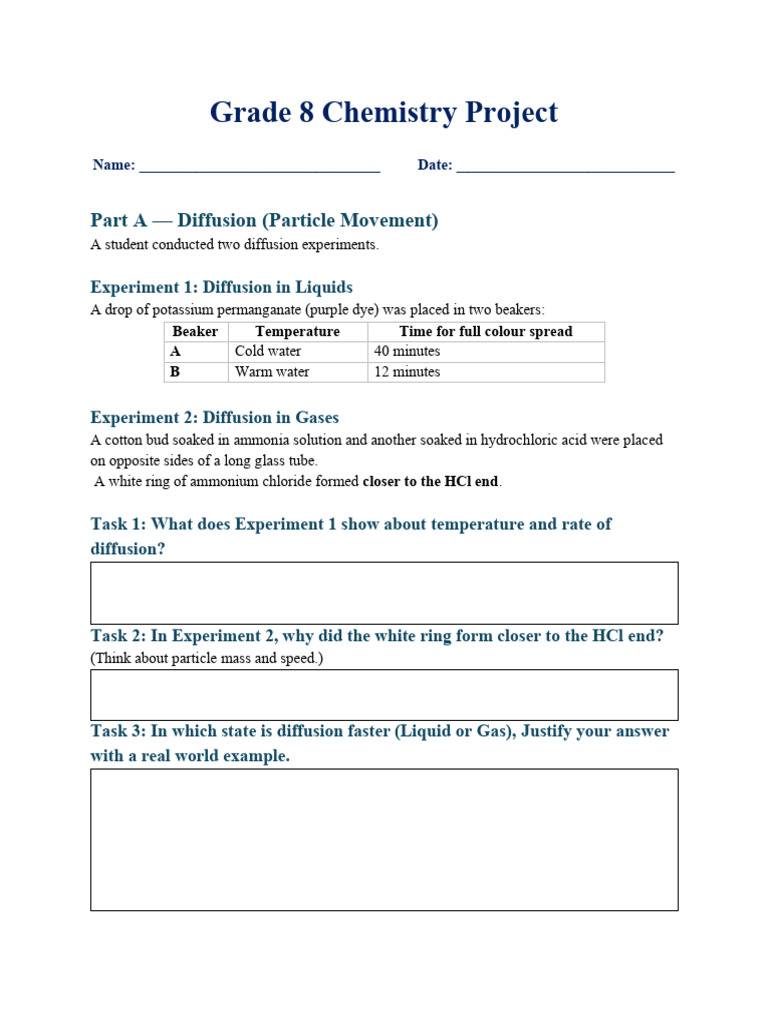 Grade 8 Chemistry Project | PDF | Solubility | Salt (Chemistry)