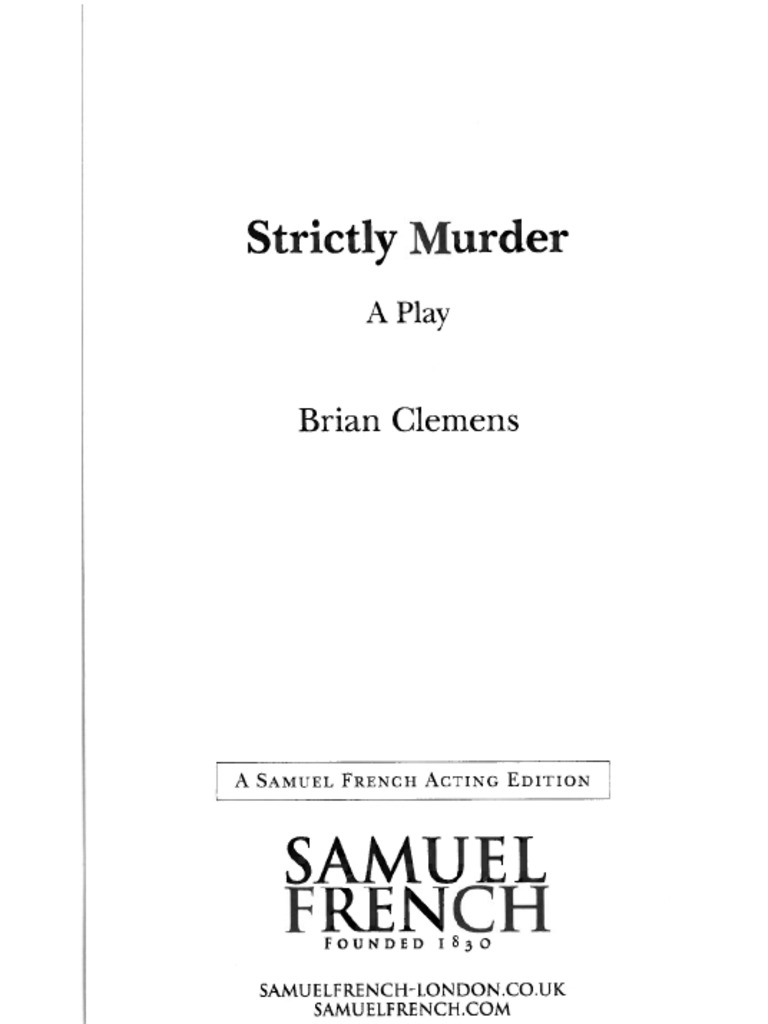 Strictly Murder Script | PDF