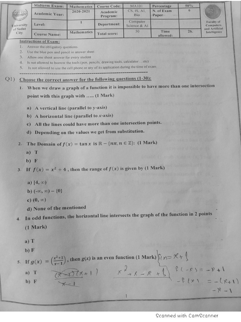 Math 1 | PDF