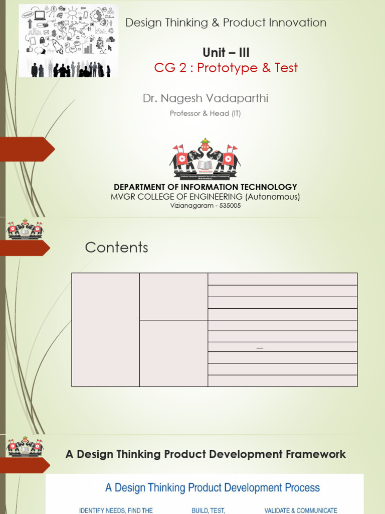 Design Thinking UNIT-III CG-2 | PDF | Prototype | Design Thinking