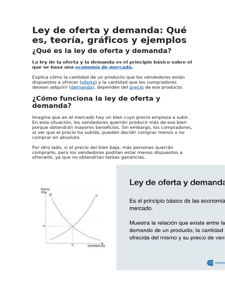 Oferta Demanda | PDF | Oferta (economía) | Oferta y demanda