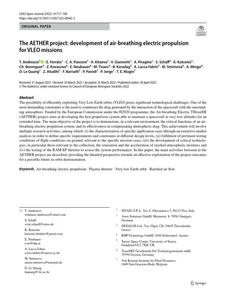 A Ether Project | PDF | Spacecraft Propulsion | Rocket Engine