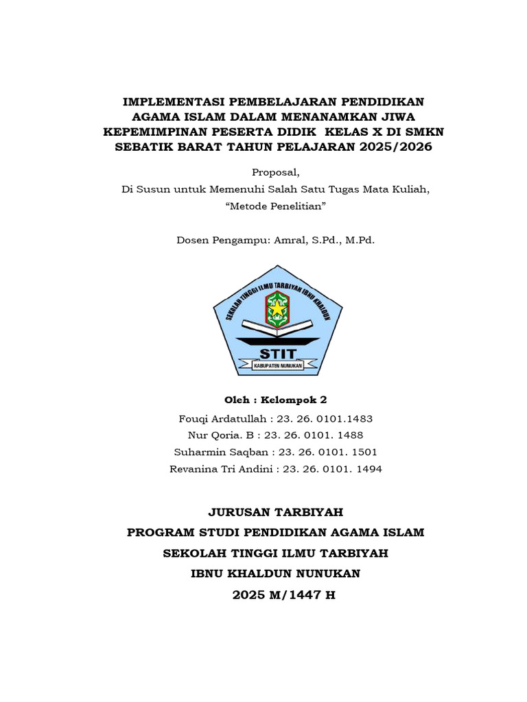 Kelompok 2 - PROPOSAL KUALITATIF | PDF