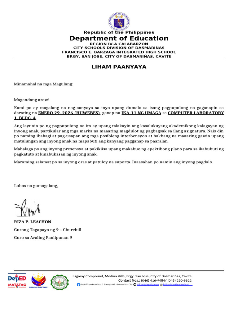 Invi Letter | PDF