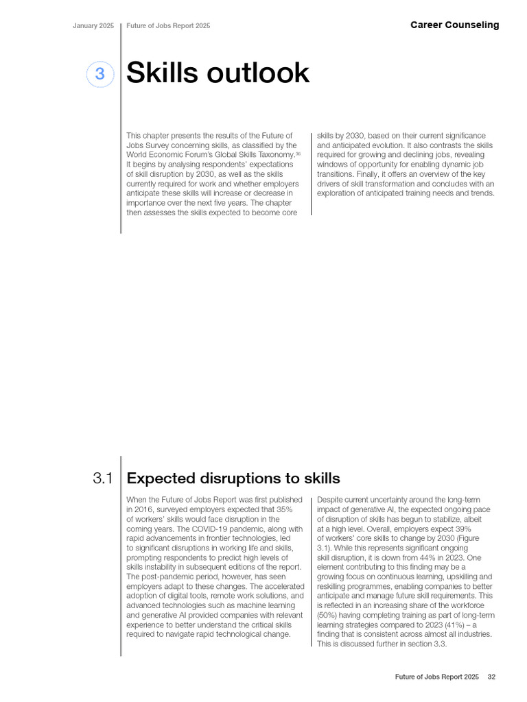 WEF Future of Jobs Report 2025 | PDF | Psychological Resilience ...