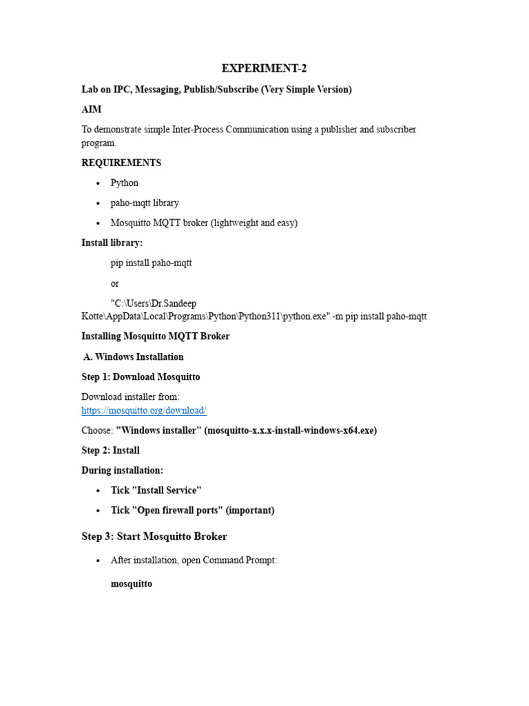 CC Experiment 2-1 | PDF
