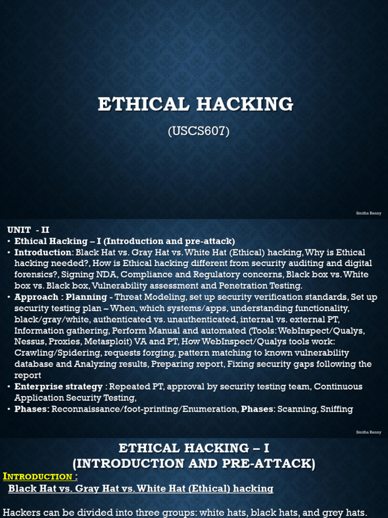 Unit II - EH | PDF | Non Disclosure Agreement | Security