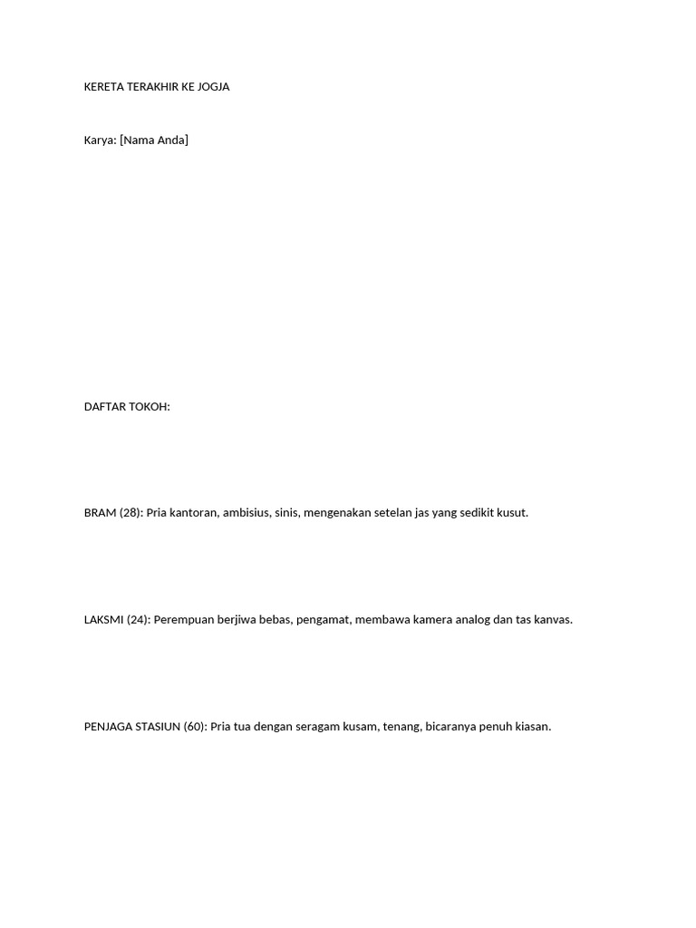Contoh Template Script Drama | PDF