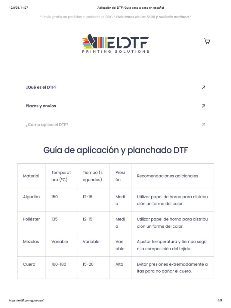 CLASE 3_ Aplicación del DTF_ Guía paso a paso en español | PDF | Textiles