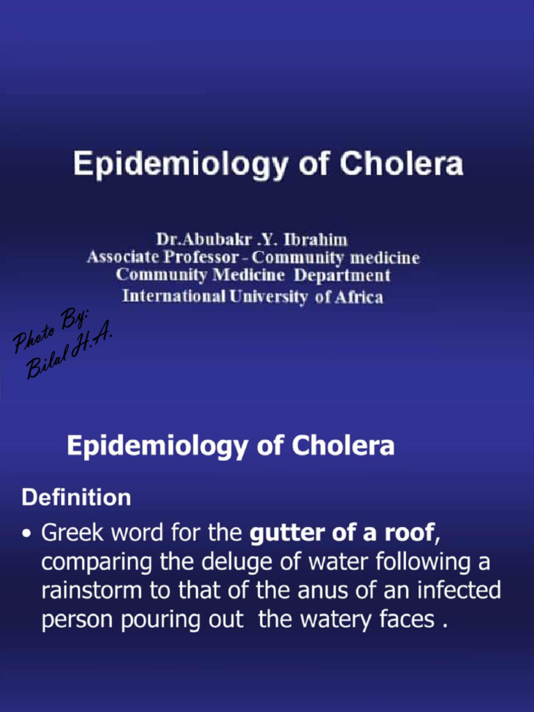 Epidemiology of Cholera | PDF