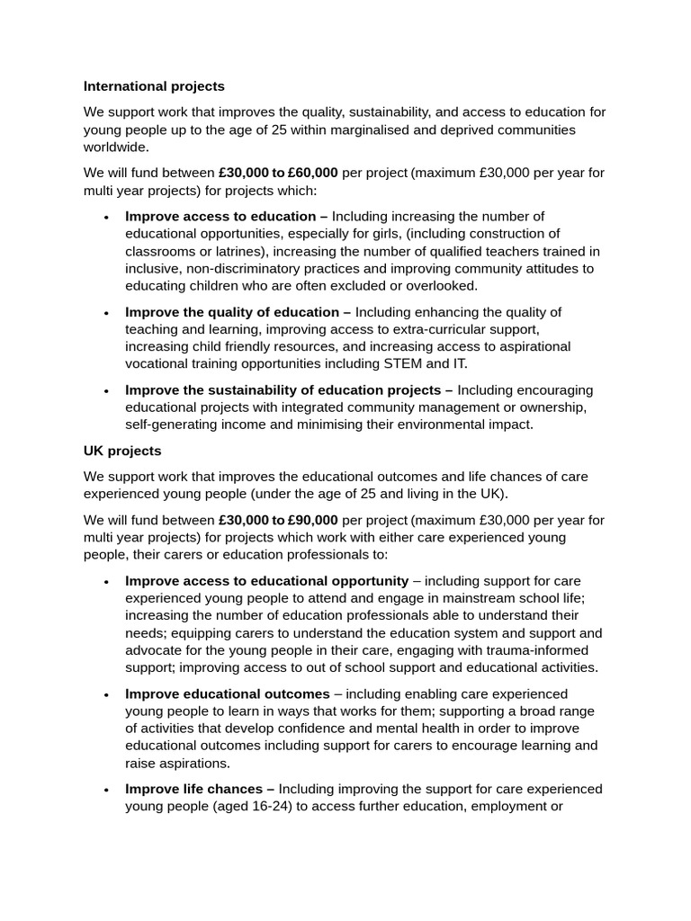 Education Opp Foundation Info | PDF | Charitable Organization