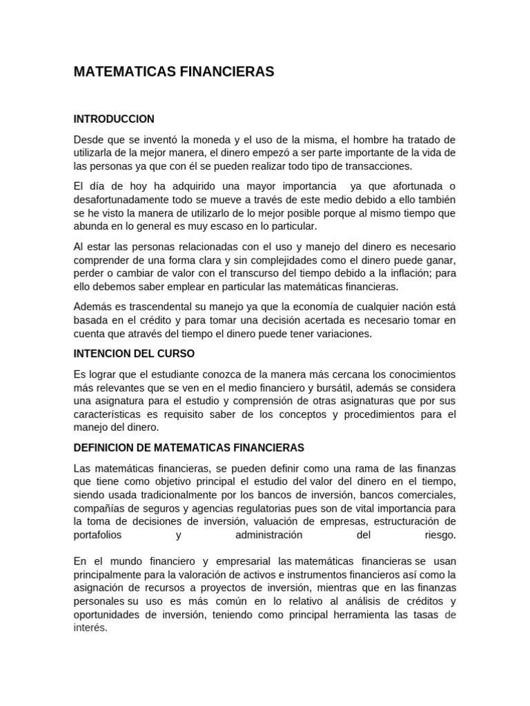 MATEMATICAS FINANCIERAS Repaso Express | PDF | Interés | Inversiones