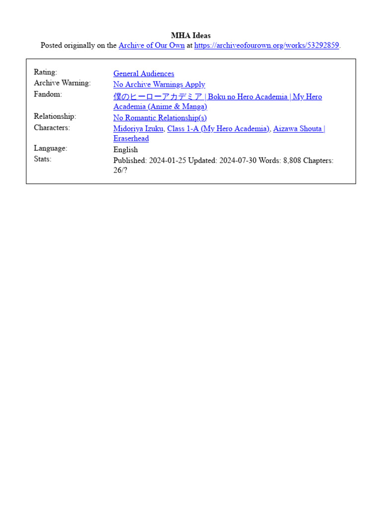 MHA Ideas | PDF