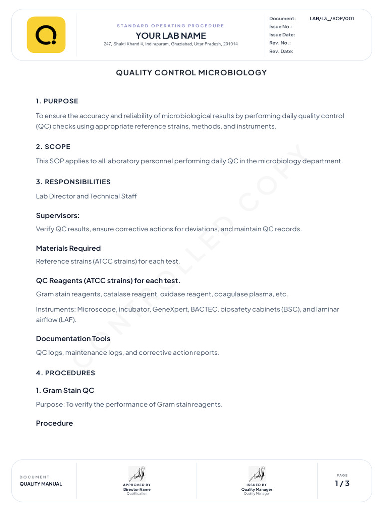 Lab L3 l3 Folder5 Sample Collection Manual | PDF | Staphylococcus ...