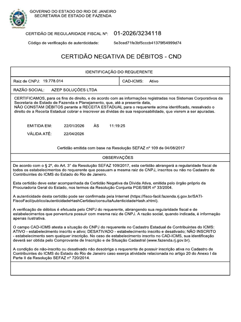CND Icms Azep | PDF
