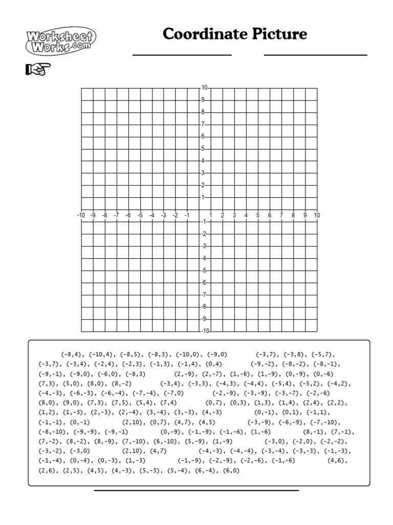 WorksheetWorks Coordinate Picture 1 | PDF