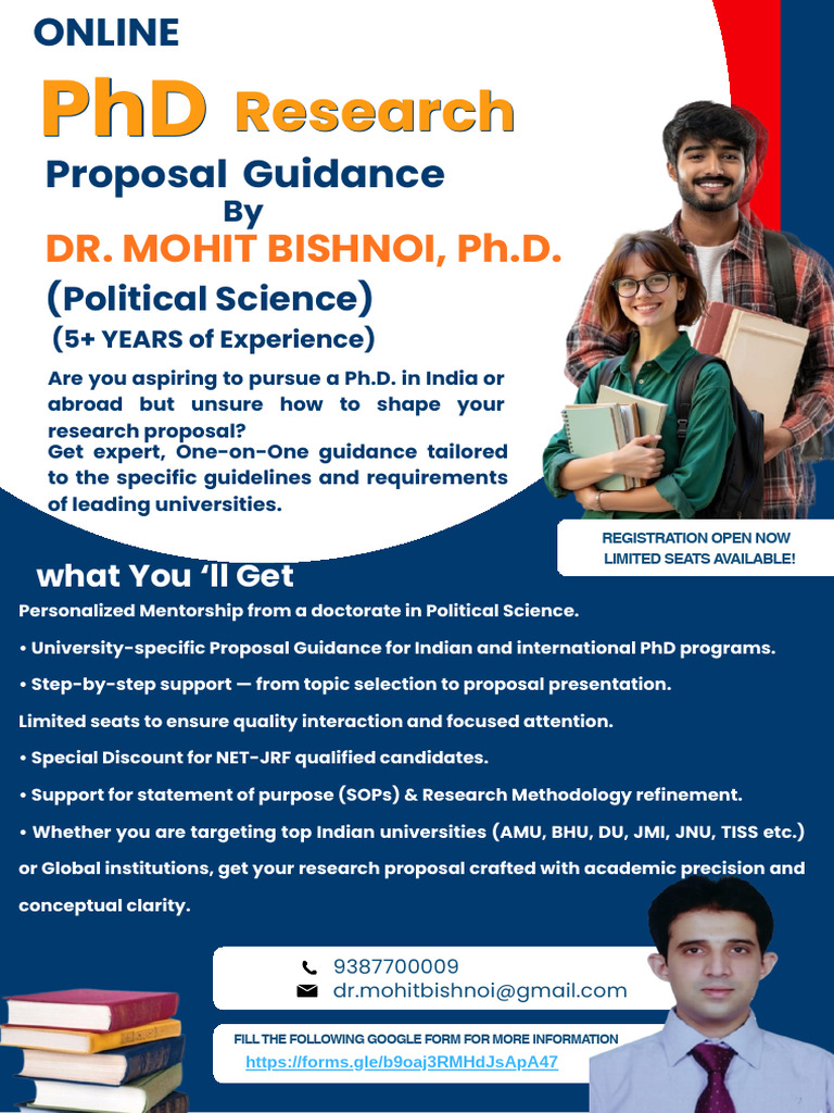 PHD Research Proposal Guidance by Dr. Mohit Bishnoi | PDF