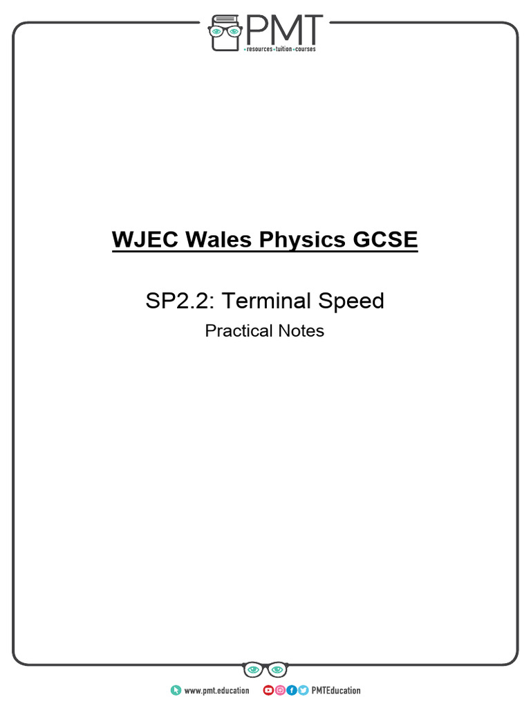 SP 2.2. Terminal Speed | PDF