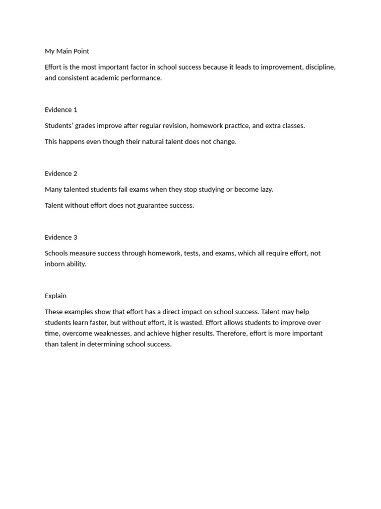 My Main Point | PDF
