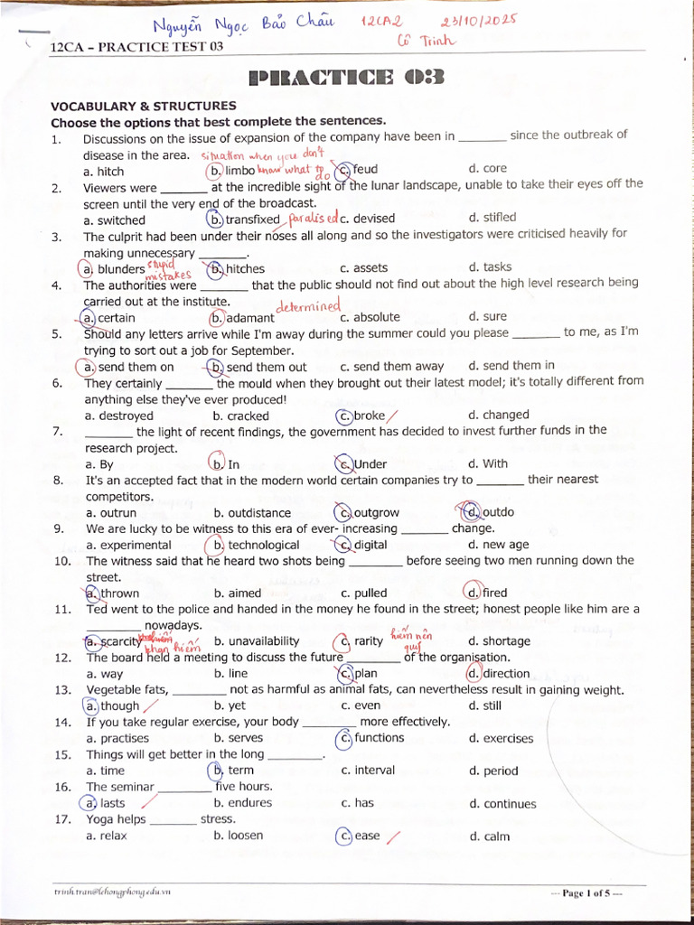 Practice Test 3 | PDF