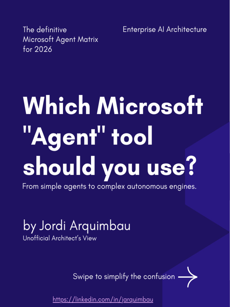 The Definitive Microsoft Agent Matrix For 2026 1766720552 | PDF ...