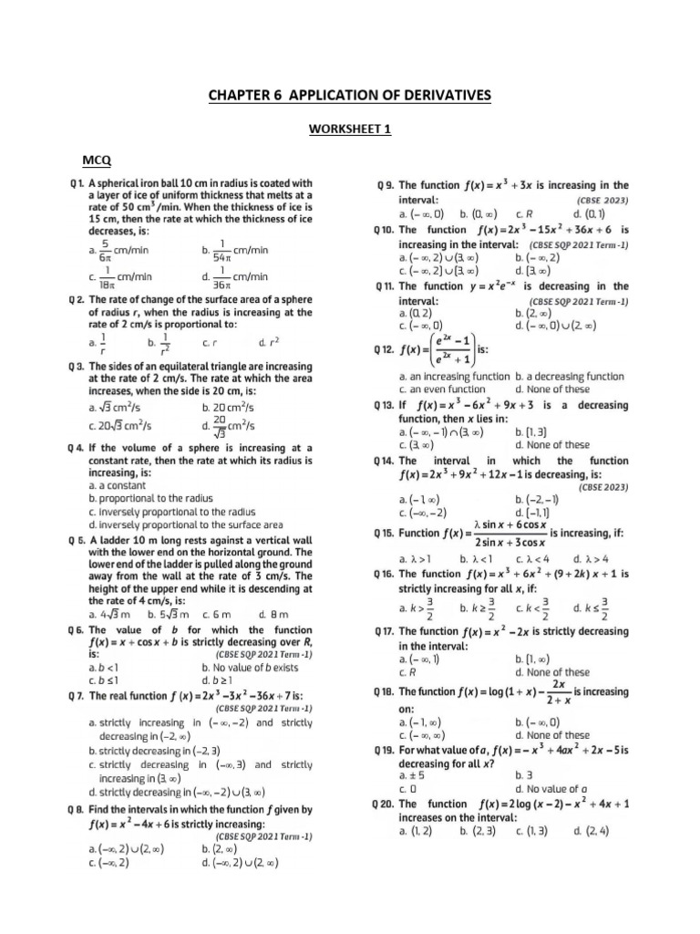 CHAPTER 6 Worksheet 1 | PDF