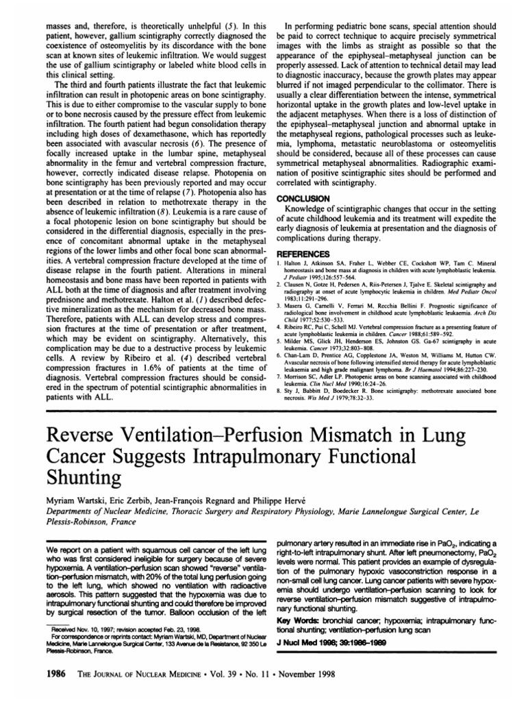 J Nucl Med 1998 Wartski 1986 9 | PDF | Lung | Blood Vessel