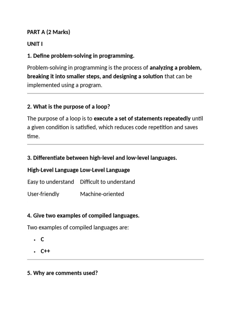 Problem Solving Semster -1 | PDF | Control Flow | Time Complexity