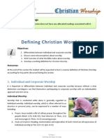 Defining Christian Worship