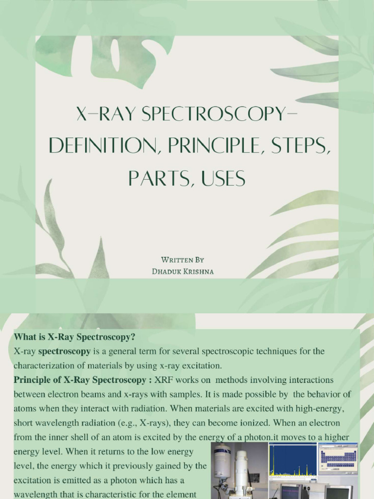 X-Ray Spectroscopy Compressed | PDF