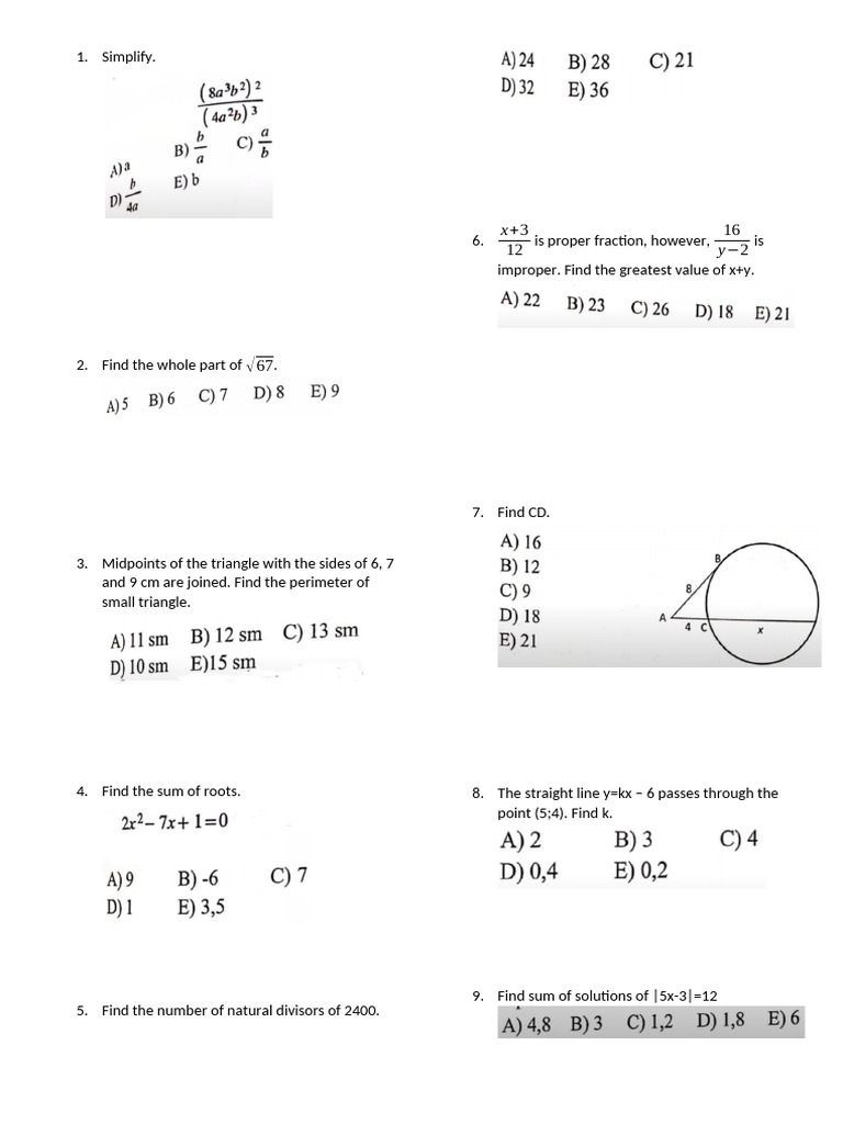 9 Past Paper | PDF