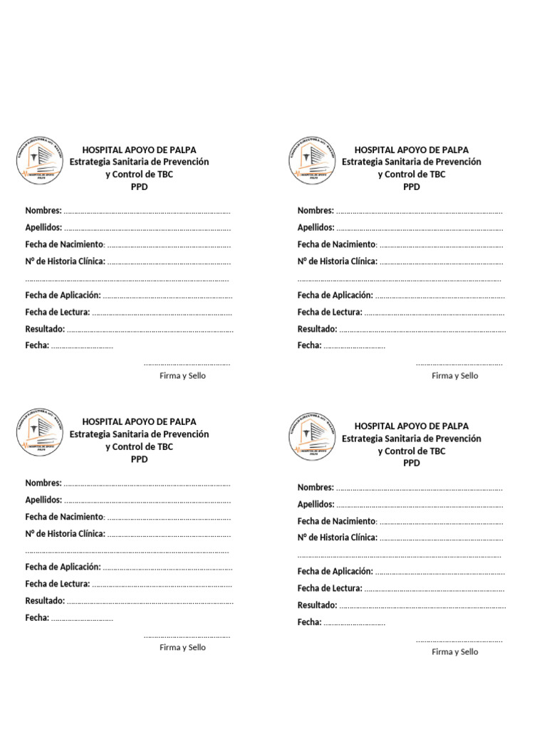 Tarjeta PPD | PDF | Cuidado de la salud | Medicina