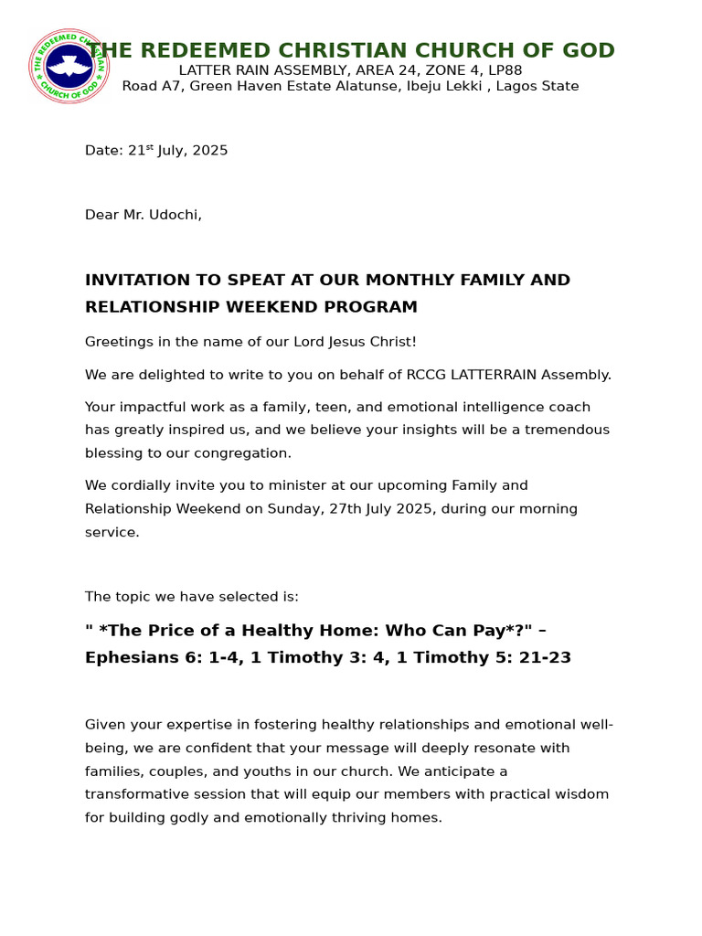Redeemed Church of God | PDF