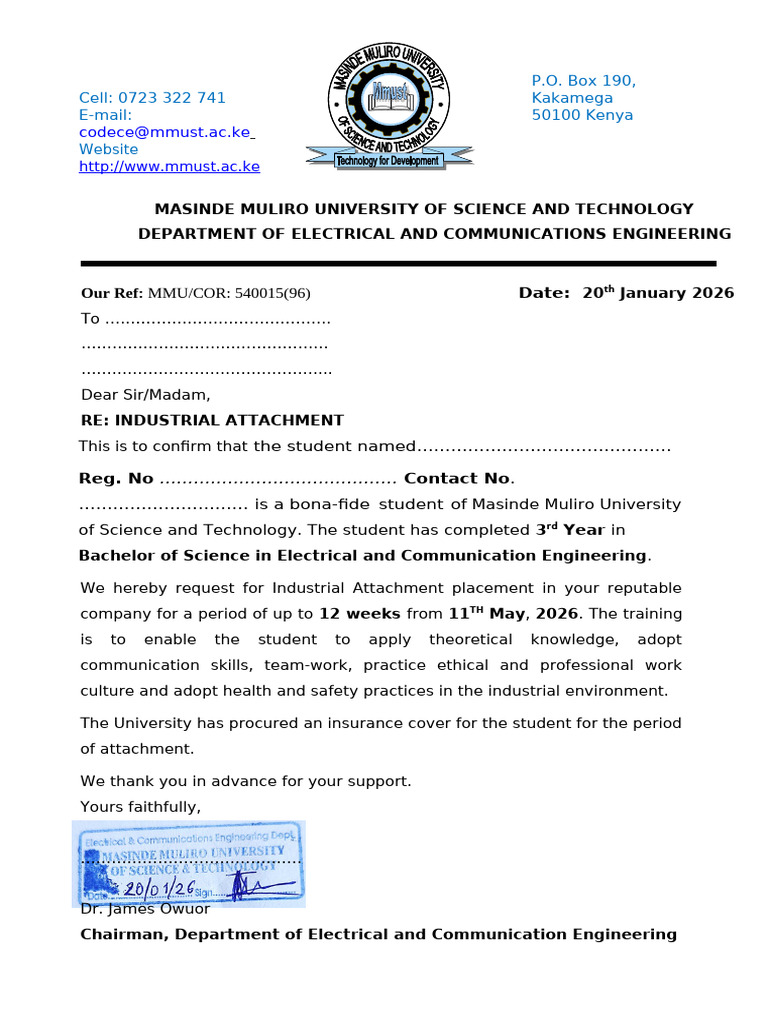 Attachment Letter_ece y3 | PDF