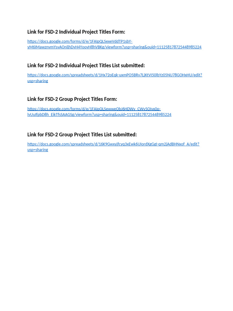 Link for Project Titles FSD-2 | PDF