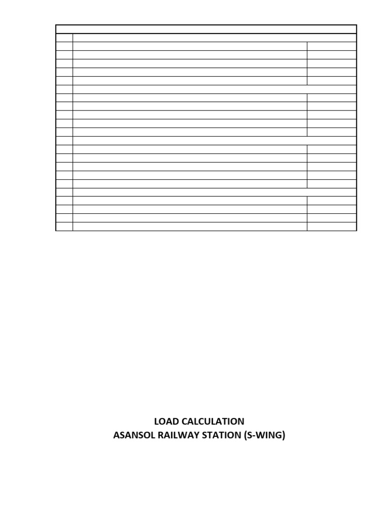Load Cal and Cable Sizing - Asansol Railway Station South Wing-R3 | PDF ...
