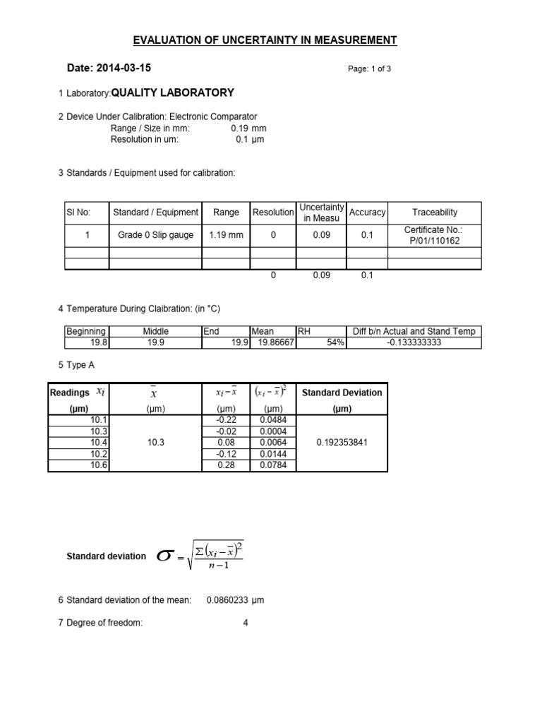 ECO 0 200 Nabl Micr Uncertinity Unit | PDF | Calibration